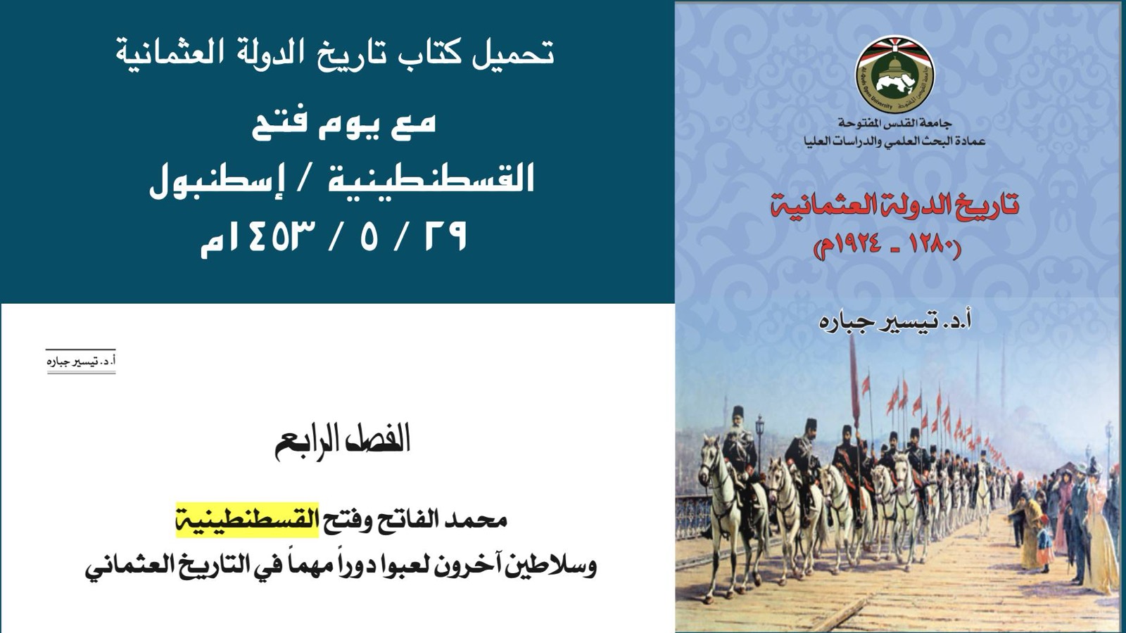 للتحميل – مع يوم فتح القسطنطينية ٢٩ / ٥ / ١٤٥٣م